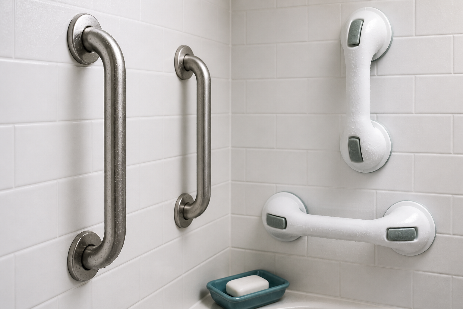 Grab Bars: Suction vs Stainless Steel